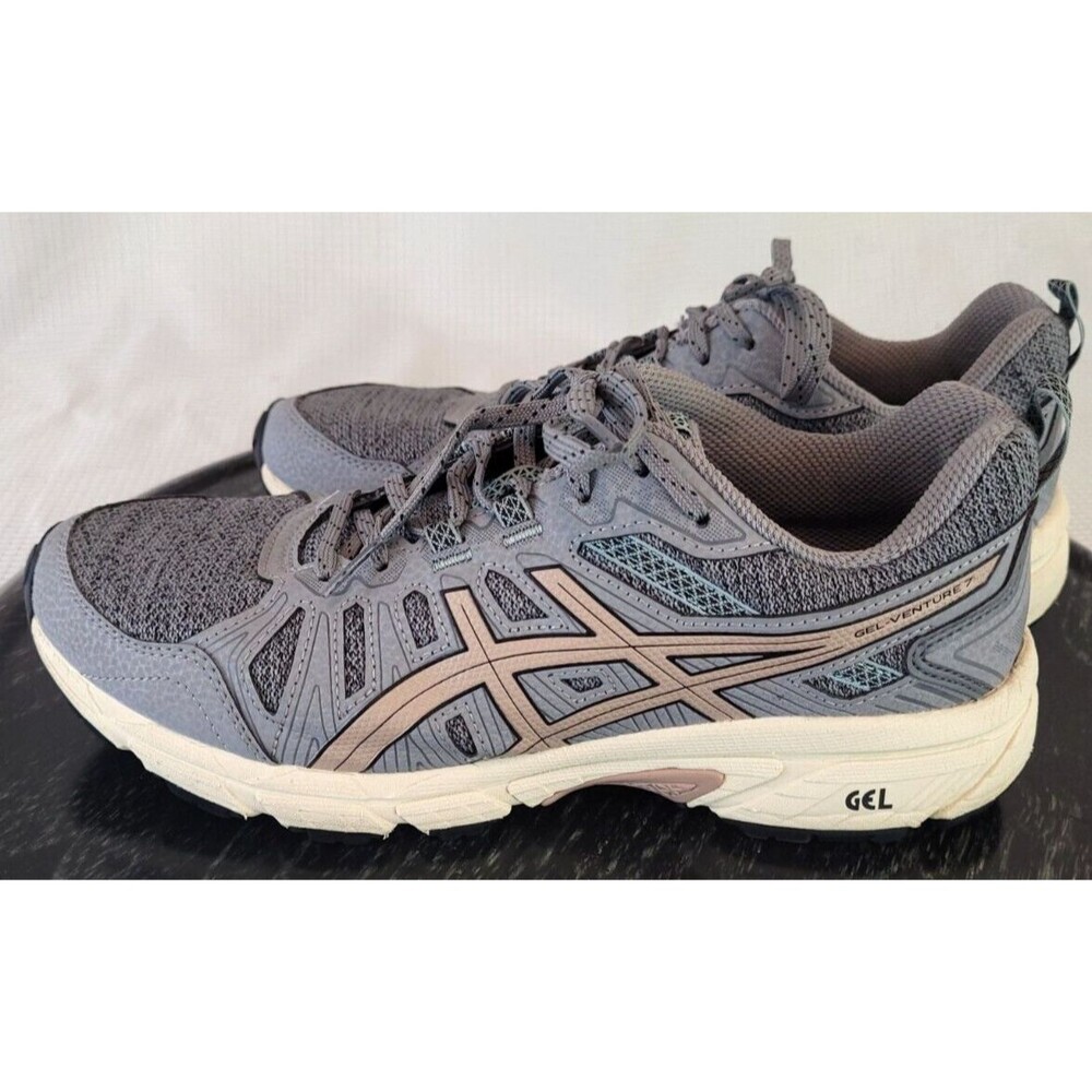 ASICS Gel-Venture 7 Womens Size 8.5 Trail Running Shoes 1012A627 Gray Sneakers - Picture 3 of 12